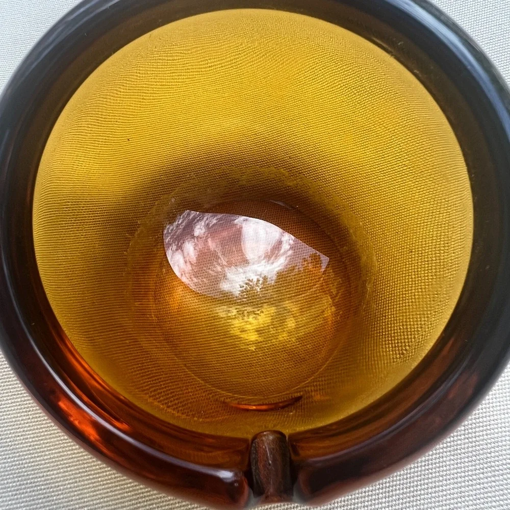 Vintage Viking Glass Orb Ashtray - Picture 3 of 4